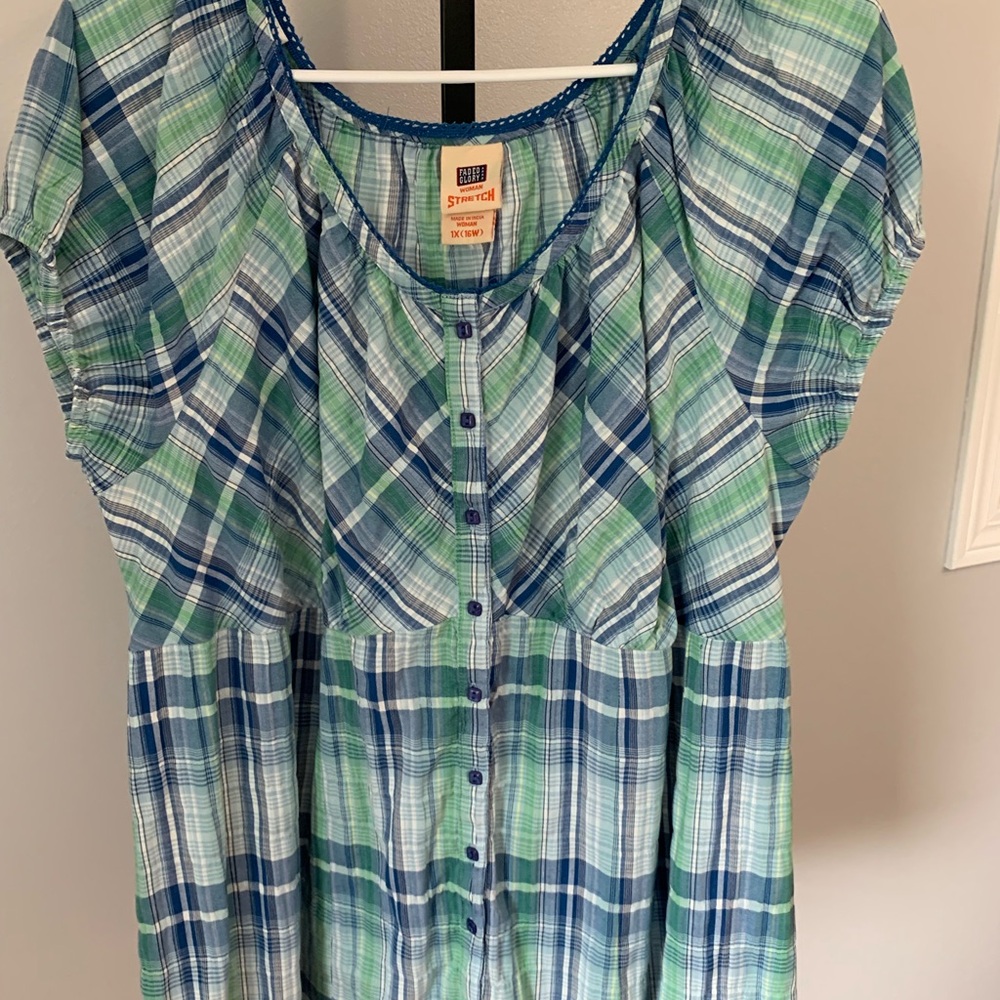 Faded Glory Plaid Top - Picture 4 of 16